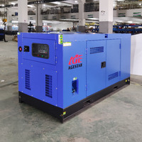 Groupe électrogène diesel silencieux 10KVA~100KVA, système refroidi par eau à 4 cylindres, moteur diesel pour usage domestique