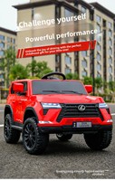 Voiture jouet électrique tout-terrain 4x4 télécommandée avec musique, conduite autonome, portes ouvrantes et double siège pour enfants de 1 à 6 ans