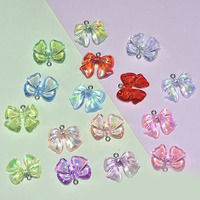 Lot de pendentifs en résine DIY pour modèles de nœuds, peints à la main, breloques colorées, décorations pour nœuds de cheveux, pour bijoux et la Saint-Valentin