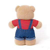 Nouvel Ours en Peluche avec Salopette Personnalisable, Peluche Ours Marron, Jouet en Peluche