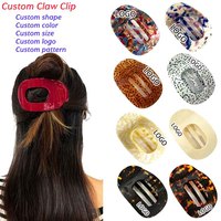 Pince à cheveux en acétate de 10 cm, nouvelle mode 2026, grande forme plate, couleur unie simple, motif léopard, accessoires capillaires haut de gamme