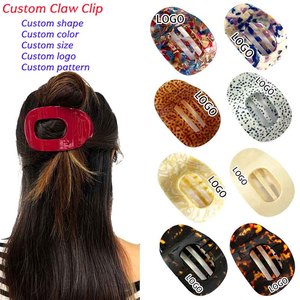10cm 2026 New Fashion Large Flat Shape Acetate Hair Clip Simple Solid Color <strong>Leopard</strong> Hair <strong>Claw</strong> Clip High-end Hair Accessories - Product Image 1