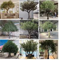 Árbol de Olivo Artificial Grande, Hecho a Mano, de 5.5 Metros de Alto y 4.5 Metros de Ancho, Siempre Verde, para Decoración Interior de Hogares, Restaurantes y Hoteles