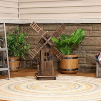 Cour Moulins À Vent Décoratifs Jardin En Bois Carton Ornements Décoration De Jardin Intérieur Table Top En Bois Baril Fontaines D'eau 200pcs