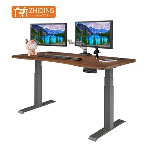 电动高度可调金属桌子底座双电机站立书桌框架3级智能游戏桌人体工程学家庭办公使用