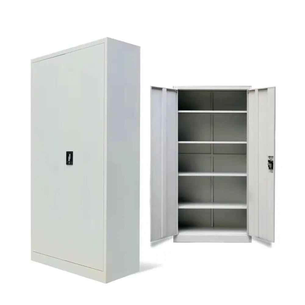 Wholesale Office Filing Cabinet 2 Swing Door Steel Cupboard with 4 Shelves