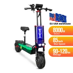 Heavy long run large 13inch dual motor 64v 8000W electric off road electric scooter adult