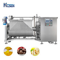 Machine horizontale de mélangeur de cuisson de vide automatique industriel de nourriture de pâte de haricot de confiture de chauffage électrique commercial à haute efficacité