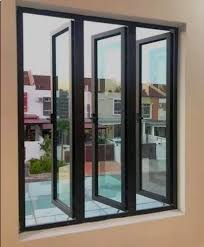 Ventanas Abatibles de Aluminio Negro con Doble Acristalamiento Resistentes a Huracanes, con Manivela y Acero Inoxidable - Product Image 3