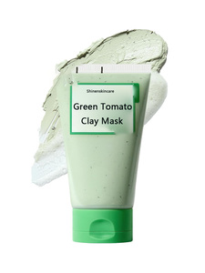 Mascarilla facial de barro calmante y arcilla <span class=keywords><strong>para</strong></span> el cuidado de los poros de tomate verde natural - Product Image 3