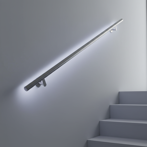 Rampe d'escalier murale <span class=keywords><strong>LED</strong></span> personnalisable en acier inoxydable avec éclairage <span class=keywords><strong>intégré</strong></span>, design moderne, certifiée ISO9001 - Product Image 1