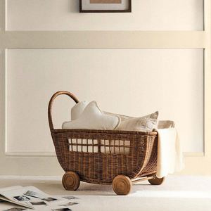 Diy Stotrage Basket Kit Firewood Holder Baskets 6 Inch Pot Cover Hipster Laundary Leather With Lid <strong>Nantucket</strong> Large - Product Image 6
