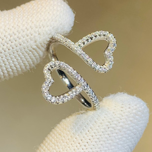 Anello Aperto a Cuore per Donne, Gioiello da Dito Elegante e alla Moda - Product Image 3