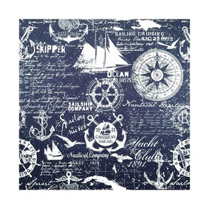 Fazzoletto Quadrato in <span class=keywords><strong>Cotone</strong></span> Blu Navy 22 * 22 Pollici, Bandana Personalizzabile con il Tuo Motivo - Product Image 3