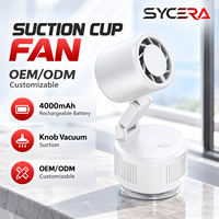 Ventilateur de bureau portable rechargeable 4 000 mAh - Mini ventilateur pliable avec ventouse, OEM et ODM disponibles
