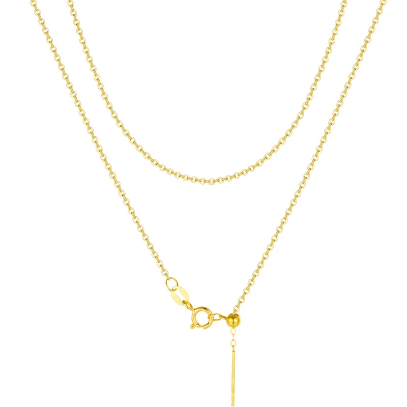 Catena di collana in stile oro 18K per donna universale regolabile per gioielli raffinati con ciondolo per occasioni di anniversario