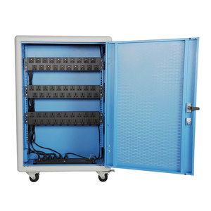 Chariot de recharge AC 20 ports avec protection contre la coupure de courant, station de charge mobile pour ordinateurs portables avec arrêt automatique pour salles de classe - Product Image 6