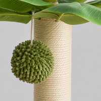 Griffoir pour chat en forme de palmier de coco 45 cm, design en sisal, avec balles suspendues, base en peluche, tour à griffer pour chat OEM