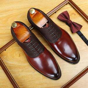 Zapatos de Hombre Formales de Cuero Genuino Cuadrados, Clásicos, Retro, Brillantes, con Cordones, Antideslizantes y Sin Peluche, Última Colección Otoño 2025 - Product Image 2