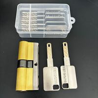 [Vente directe d'usine] Serrure à cylindre antivol pour porte d'entrée, haut de gamme, 75 mm, noyau en cuivre massif, finition or brossé, 5 clés, ANSI