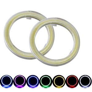 130mm <span class=keywords><strong>halo</strong></span> led bianco giallo blu verde rosa rosso COB Angel Eyes <span class=keywords><strong>Halo</strong></span> <span class=keywords><strong>Rings</strong></span> per auto moto Scooter Headlights12V - Product Image 2