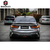 Difusor Trasero de Fibra de Carbono Seca TAKD con Luz LED para BMW Serie 3 320i 330i M340i 2019-2022