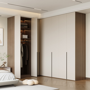 Custom Enf Diseño Moderno <span class=keywords><strong>de</strong></span> Madera Maciza en Forma <span class=keywords><strong>de</strong></span> L Walk-In <span class=keywords><strong>Closet</strong></span> One Door Corner Armario para Dormitorio Principal Independiente para Comedor - Product Image 4
