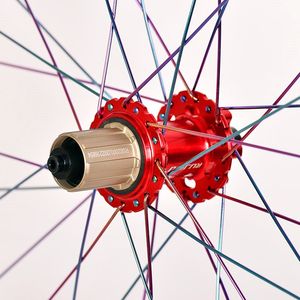 <span class=keywords><strong>VTT</strong></span> RUJIXU 26/27.5/ <span class=keywords><strong>29</strong></span> pouces Six trous frein à disque roues de vélo 32 trous jante rouge arc-en-ciel rayons alliage d'aluminium montagne roues - Product Image 3