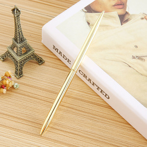 Slim <b>Rotating</b> Metal Ballpoint Pen Elegant Appearance Smooth Writing Promotional Gift Pen for Hotel Front‑Desk Supply - Product Image 3