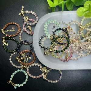 خواتم أصابع من الخرز الكريستالي المنسوج يدويًا عالي الجودة خواتم جوهرة قابلة للتعديل للنساء والرجال هدية اتصل بنا لمزيد من المواد - Product Image 3