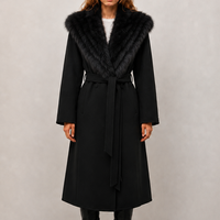 Nouvelle Arrivée Hiver 2026 : Manteau Femme de Haute Qualité avec Col en Fourrure Amovible, Veste Longue Réversible Luxueuse
