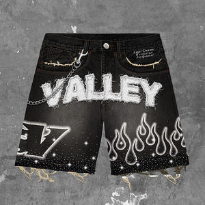 Set di t-shirt senza maniche da <span class=keywords><strong>uomo</strong></span> personalizzato gilet in maglia traspirante stampa grafica estiva a due pezzi con strass Street Design allentato - Product Image 5