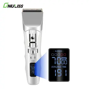 Tùy Chỉnh Logo Chuyên Nghiệp Tóc Clipper LCD Cordless Tóc Tông Đơ Cho Nam Giới Máy Cắt Tóc