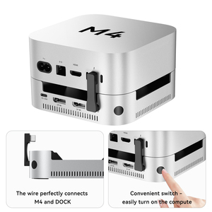 16TB 40Gbps Dual <b>M.2</b> NVMe Hard Drive <b>SSD</b> Enclosure ACASIS 8 in 1 USB C Hub to DP 4K 144HZ Mini M4 Docking Station With ACASIS 8 - Product Image 2