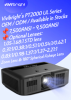 Projecteur commercial PT2000UL Vivibright OEM Factory Parfait pour les centres commerciaux Magasins de détail Publicité numérique Grands écrans