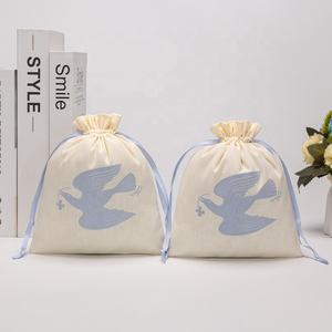 Bolsa de hilo de algodón con cordón de lujo Bolsa de algodón suave Tamaño personalizado Embalaje de color personalizado Aceptable - Product Image 2