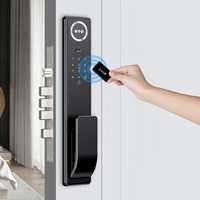 Kunci Pintu Pintar Wifi HanDaily Video Talking Function Tuya dengan Fungsi Sidik Jari, Buka Kunci Wajah, dan Kamera