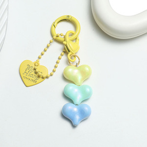 Colgante de Corazón Colorido, Dije Multicolor, Hebilla de Resorte, Llavero de Langosta, Accesorios de Joyería DIY - Product Image 6