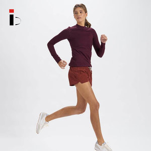 De algodón de cuello alto Spandex OEM jersey de corte Slim <span class=keywords><strong>camisetas</strong></span> para damas de manga larga o-Cuello <span class=keywords><strong>mujer</strong></span> llano T Shirt - Product Image 6