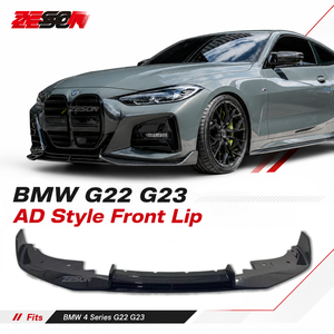 Divisor Delantero Estilo AD de Fibra de Carbono Seca ZESON para <span class=keywords><strong>BMW</strong></span> Serie 4 G22 G23 M440i 430i Coupé 2021+ - Product Image 1