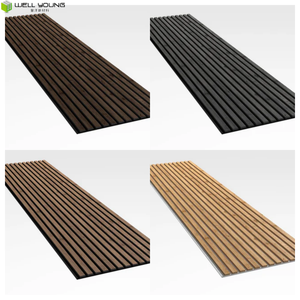 Pannelli Acustici a Listelli in Legno di Alta Qualità con Impiallacciatura Mobile in Rovere Naturale per Decorazione di Interni - Product Image 3