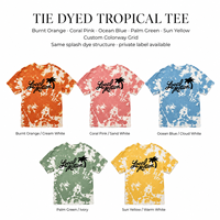 Produsen Kaos Tie Dye Grafis 100% Katun Unisex Streetwear Tee OEM ODM Label Pribadi Grosir Massal untuk Merek Pakaian