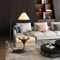 Lampe sur pied moderne de luxe en métal avec LED E27 intelligente pour chambre à coucher, chevet et salon