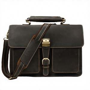 Nouveau sac messager professionnel pour homme de 15 pouces en cuir véritable Crazy Horse, porte-documents en cuir de vachette pleine fleur - Product Image 4