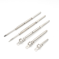 BNS Factory Supply - Accessoires de câble métallique en acier inoxydable, modernes, pour extérieur, avec borne à vis sans sertissage et goujon à filetage gauche et droit