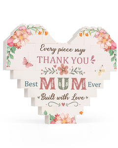 Floral Heart Building <b>Block</b> Puzzle Desktop Decoration Gift - Product Image 1