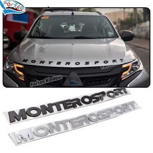 3D ABS ฝากระโปรงหน้าติดฝากระโปรงหน้าติดตราสัญลักษณ์สำหรับ Montero Sport สติกเกอร์กาว2016-2019อุปกรณ์แต่งรถสไตล์ของแท้ - Product Image 5