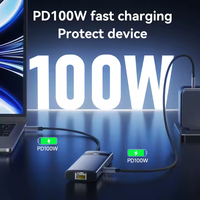 Adaptador Multipuerto de Alta Calidad, Hub 8 en 1 USB-C Tipo C y Hub 8 en 1 USB-C Tipo C, Hub Tipo C 8 en 1 para Laptop
