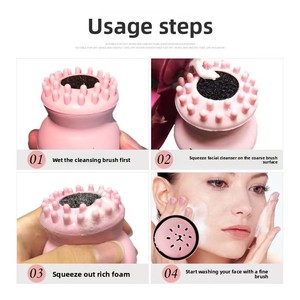 Cepillo de Silicona de Doble Cabeza con Diseño de Pulpo y Medusa para Limpieza Facial, Masaje y Eliminación de Puntos Negros - Product Image 4