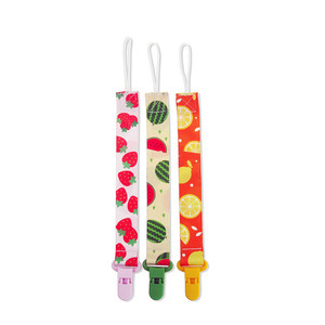 Cadenas de algodón para dentición con clip de silicona para bebé, cuentas de madera en forma de estrella, cinta de tela con diseño de luna y cadena de chupete personalizada sin BPA, venta al por mayor - Product Image 3